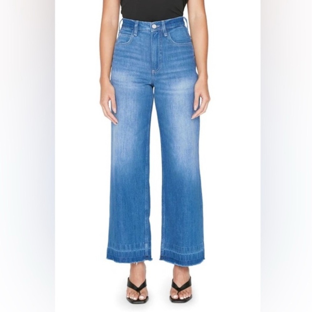 FRAME LE HIGH 'N' TIGHT WIDE LEG JEANS IN ATRIUM